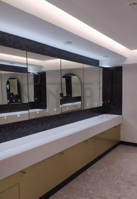 Сенсорный кран с дозатором мыла за зеркало SLZN 84F арт: 85842 Sanela Чехия (фото, схема)