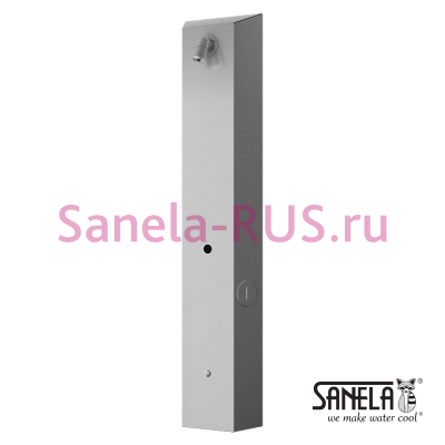 Нержавеющая жетонная душевая панель с пьезо кнопкой SLZA 28 арт: 89286 Sanela Чехия (фото, схема)