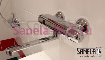 Настенный бесконтактный смеситель SLU 25S арт: 33258 Sanela Чехия (фото, схема)