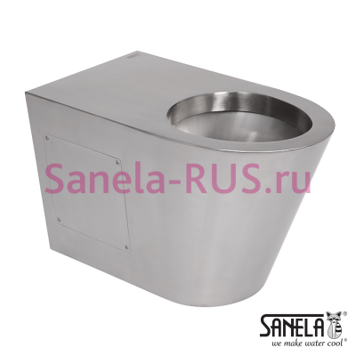 Нержавеющий напольный унитаз SLWN 17 арт: 94170 Sanela Чехия (фото, схема)