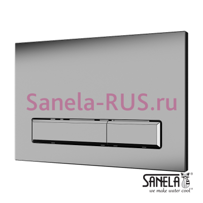 Кнопка SLW 52 (для инсталляции SLR 21, матовый хром) арт: 04520 Sanela Чехия (фото, схема)