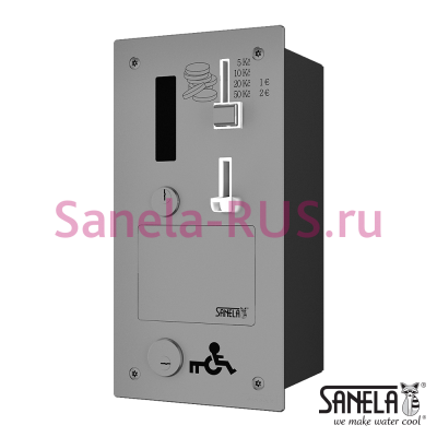 Встроенный монетный и жетонный автомат для открывания двери SLZA 40GVZ арт: 88407 Sanela Чехия (фото, схема)