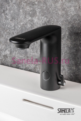 Сенсорный смеситель черного цвета SLU 63VB арт: 03637 Sanela Чехия (фото, схема)