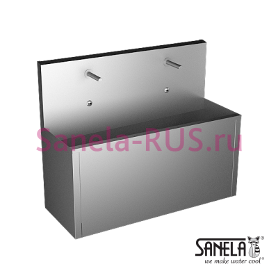 Нержавеющая мойка коллективная 1250мм SLUN 80EA арт: 93802 Sanela Чехия (фото, схема)