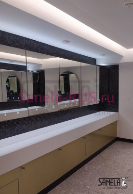 Сенсорный кран с дозатором мыла за зеркало SLZN 84F арт: 85842 Sanela Чехия (фото, схема)